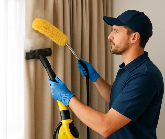 Trusted drapes cleaning technician Matty Curtain Cleaning zillmere QLD